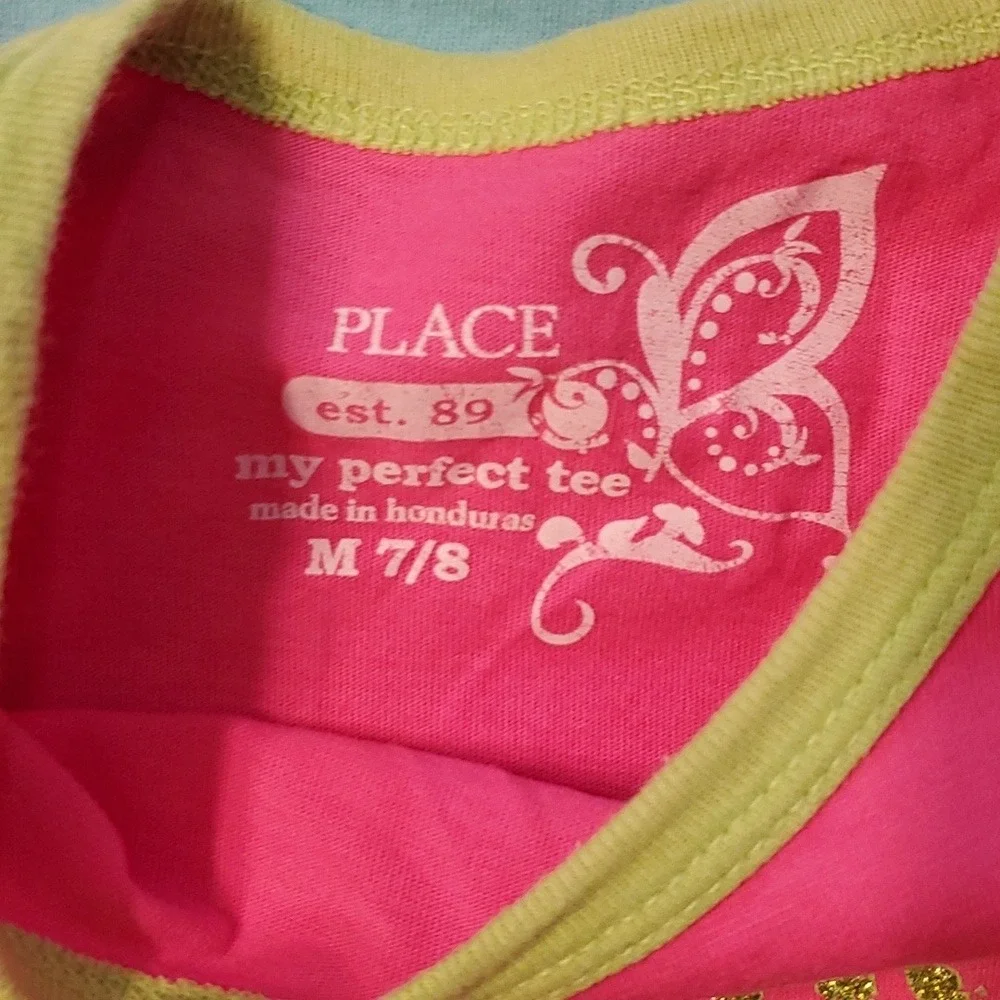 3 Pack Girls Short Sleeve Shirts Size 7-8 - Children's Place,‎ D-Signed, Justice